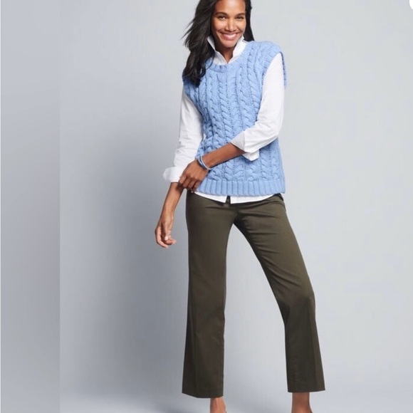 Talbots Sweater Vest Womens Size Medium Light Blue Academia Preppy Casual NWT - Picture 3 of 10